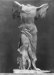 Ansicht des Sieges von Samothrake im Louvre-Museum, vor 1902